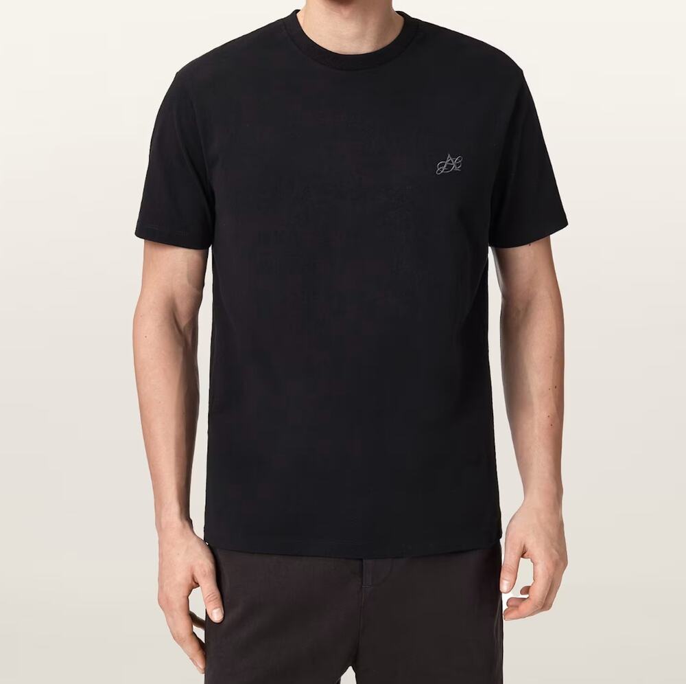 AllSaints Cipher Embroidered Crew Neck T-Shirt Size Large NWT